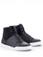 Alpinestars Chrome Drystar® køresko til damer, sorte urban motorcykelsneakers i læder og ruskind med hvid sål, vandtæt og CE-godkendt
