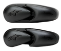 Alpinestars Super SMX 3 Slider, tå-slidere til motorcykelstøvler, sort, mat finish med præget Alpinestars-stjernelogo, reservedel til SMX-3 fodtøj