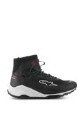 Alpinestars Speedforce XR-sko, sorte og hvide high-top motorcykel-sneakers, urbant kørefodtøj, sideprofil med mesh-tekstiloverdel, hvidt sidelogo, tyk hvid mellemsål med Alpinestars-branding og rød Urban Series-tekst på hælen