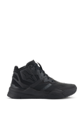 Alpinestars Speedflight sko, sorte high-top sneakers, fodtøj til urban motorcykelkørsel, ripstop-overdel med sømløs forstærkning, Alpinestars stjernelogo, tyk dual density-sål, moderne streetwear-stil