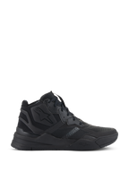 Alpinestars Speedflight sko, sorte high-top sneakers, fodtøj til urban motorcykelkørsel, ripstop-overdel med sømløs forstærkning, Alpinestars stjernelogo, tyk dual density-sål, moderne streetwear-stil