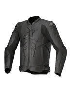 Alpinestars Dusk læderjakke, motorcykeljakke til racing, sort, bovint læder med DFS-skulderbeskyttere og Tech-Air® Ready.