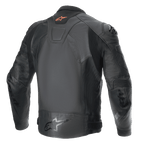 Alpinestars GP Plus R V4 Airflow Læder Jakke, herre-motorcykeljakke, set bagfra i sort, CE-certificeret med race-kvalitets læder og strækpaneler