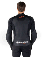 Alpinestars Faster V3 læderjakke, sport motorcykeljakke, sort og rød fluo, med førsteklasses læderkonstruktion, HRSF-strækpaneler og en raffineret sport-fit silhuet.
