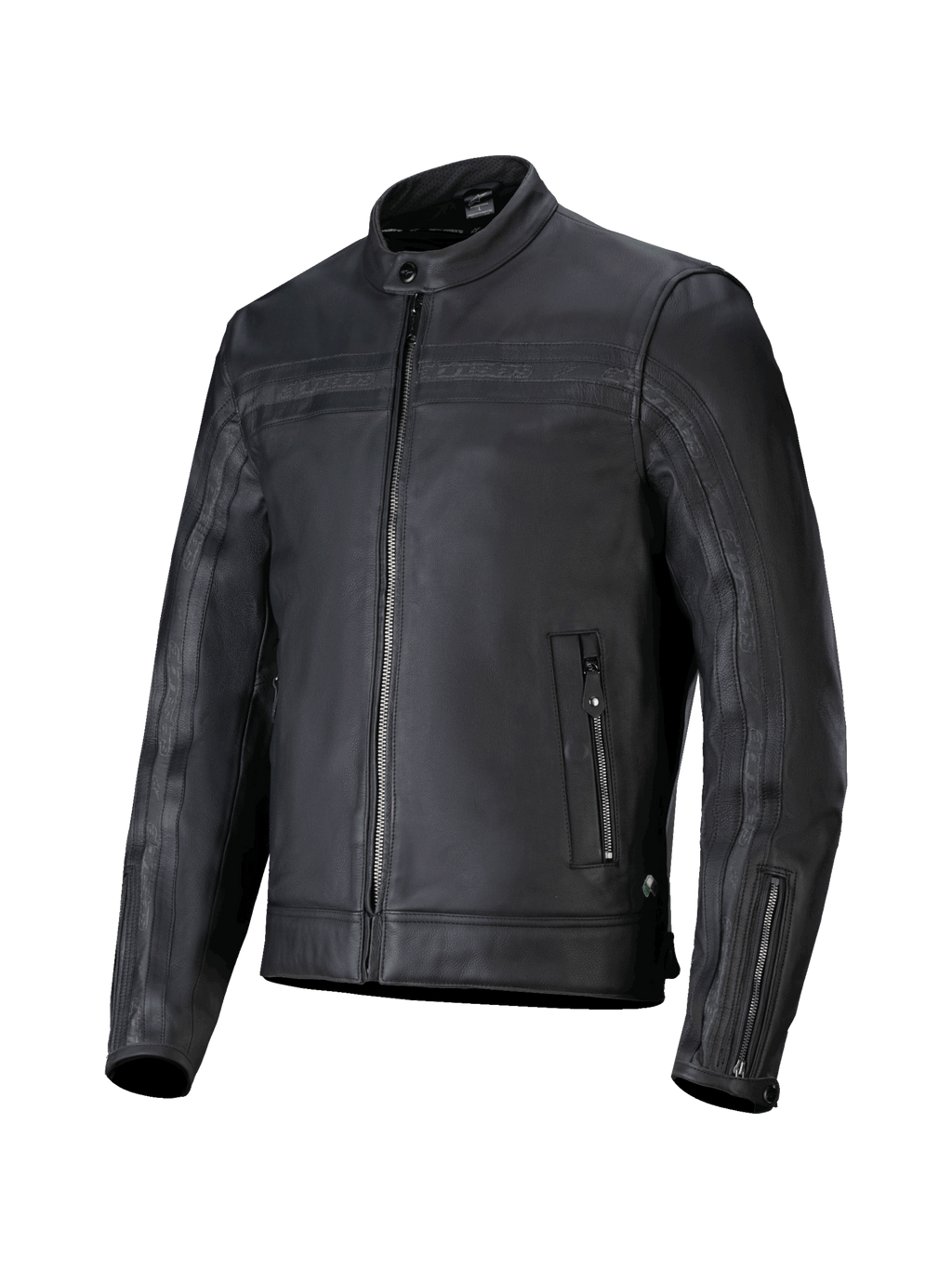 Alpinestars Dyno læderjakke, herre-motorcykeljakke til urban kørsel, sort, premium bovin læder, Tech-Air Ready og CE-certificeret beskyttelse.
