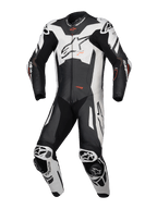 Alpinestars GP Plus V4 Sprint læderdragt 1-stk, sort, hvid og rød motorcykelracerdragt, CE-certificeret AAA, Tech-Air® klar.