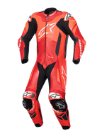 Alpinestars GP Plus V4 Sprint læderdragt, motorcykelracingdragt til herrer, rød og hvid, perforeret premium læder, Tech-Air® ready, AAA-certificeret