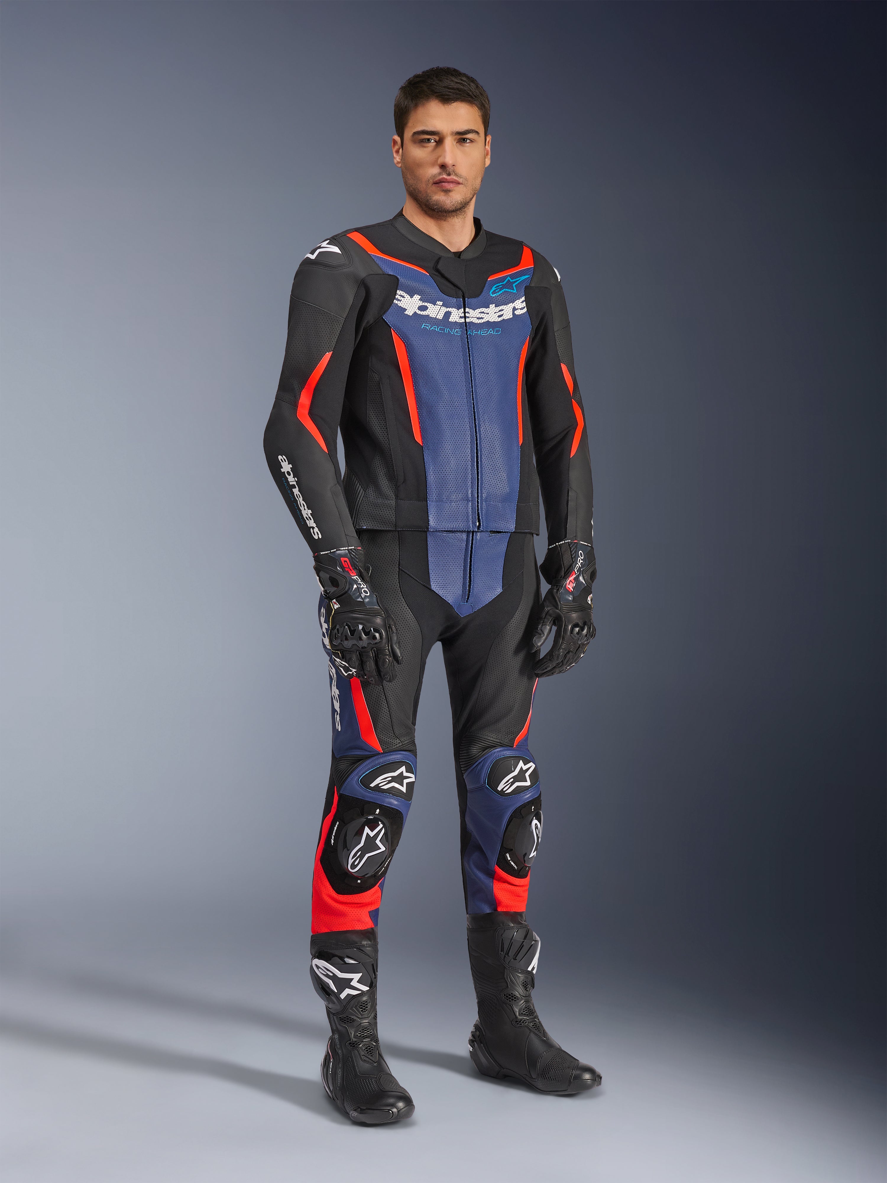 GP Force V2 2Piece - Red Motorcycle Suit | Alpinestars®