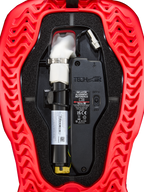 Alpinestars Tech-Air 5 Plasma reservepatron til airbag, sort ECU og hvid inflator i et rødt hylster, CE-certificeret