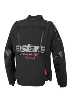 Alpinestars Halo Pro Drystar® XF lamineret jakke, adventure motorcykeljakke, sort og Dark Shadow, modulær 3-lags tekstilkonstruktion med vandtætte lynlåse og ventilationspaneler, designet til terrænkørsel