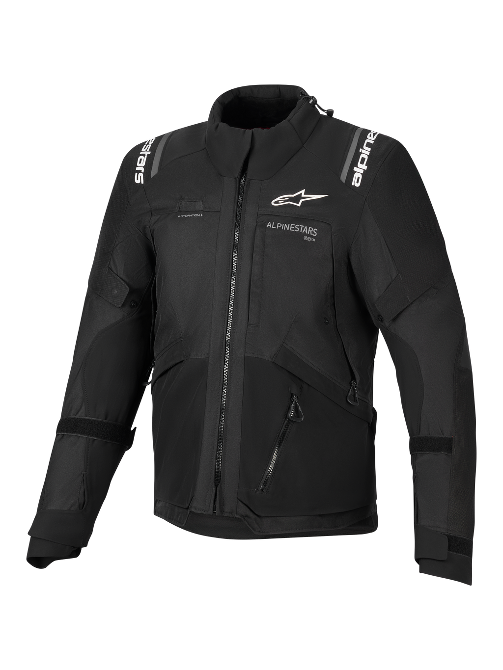 Alpinestars Andes V4 Drystar® herremotorcykeljakke, sort, vandtæt tekstilkonstruktion med CE-certificeret beskyttelse og reflekterende detaljer