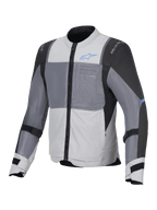 Alpinestars ST-2 Air Jakke, herre-motorcykel touringjakke, isgrå, mørkegrå og sort, CE-certificeret med mesh-ventilationspaneler og Nucleon Flex Plus-beskyttere