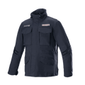 Alpinestars MO.ST.EQ Field vandtæt Primaloft-jakke, sort, urban motorcykeljakke, field jacket-stil, fire forlommer med klapper, høj krave med snoretræk, holdbar ripstop-konstruktion med logo-mærker