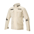 Alpinestars MO.ST.EQ Field Waterproof Primaloft jakke, urban motorcykeljakke, Sand Military, fire frontlommer med klapper, høj krave og sorte justerbare stropper på ærmerne, moderne streetwear-design med vandtæt ripstop-konstruktion