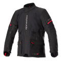 Alpinestars Monteira Drystar XF jakke, sort og klar rød, adventure touring motorcykeljakke, vandtæt lamineret konstruktion, med flere praktiske lommer og justerbare stropper, slidstærkt tekstil til beskyttelse i al slags vejr