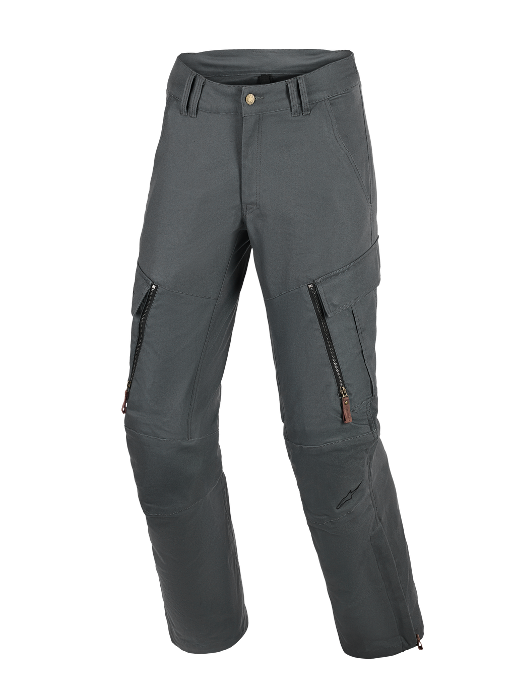 Alpinestars Borrego Drystar® bukser, motorcykel adventure-bukser, antracitgrå, med et vokset lærredslook, lårventilation med lynlås og cargolommer, slidstærk tekstilkonstruktion med forstærkede knæpaneler
