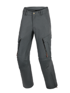 Alpinestars Borrego Drystar® bukser, motorcykel adventure-bukser, antracitgrå, med et vokset lærredslook, lårventilation med lynlås og cargolommer, slidstærk tekstilkonstruktion med forstærkede knæpaneler