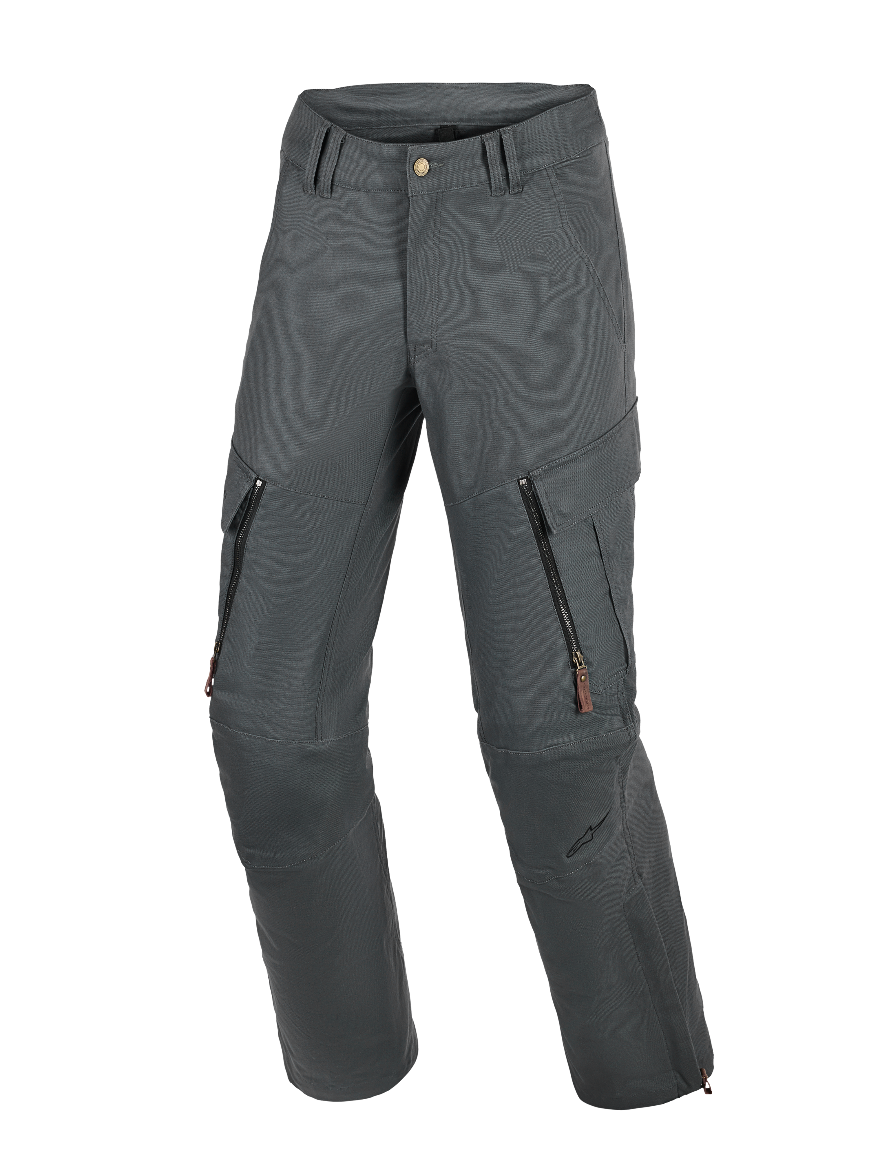 Alpinestars Borrego Drystar® bukser, motorcykel adventure-bukser, antracitgrå, med et vokset lærredslook, lårventilation med lynlås og cargolommer, slidstærk tekstilkonstruktion med forstærkede knæpaneler