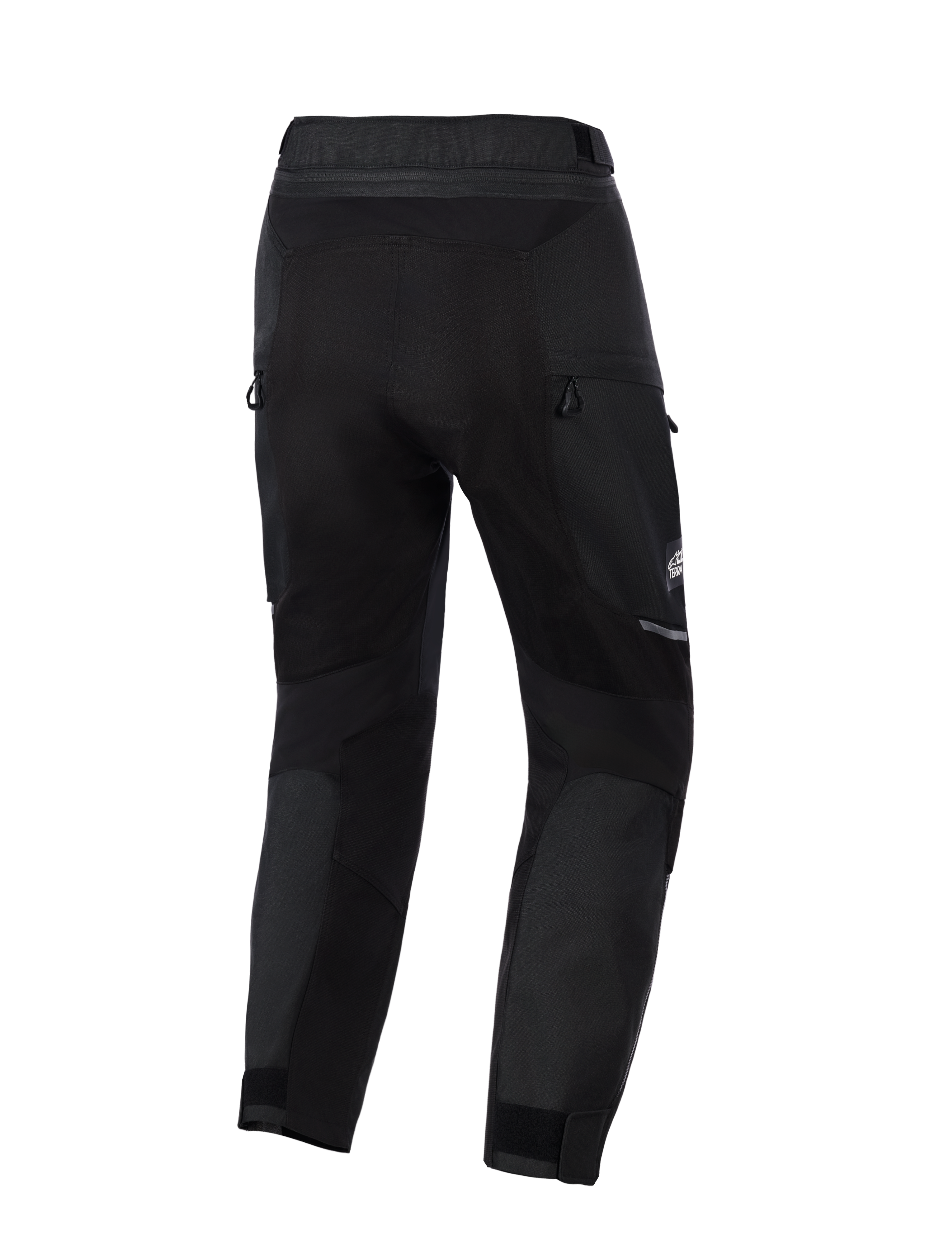 Alpinestars Cusco Drystar® bukser, adventure-motorcykelbukser, sort, set bagfra med lynlåsventilation og stretch-paneler, slidstærk tekstilkonstruktion med refleksdetaljer
