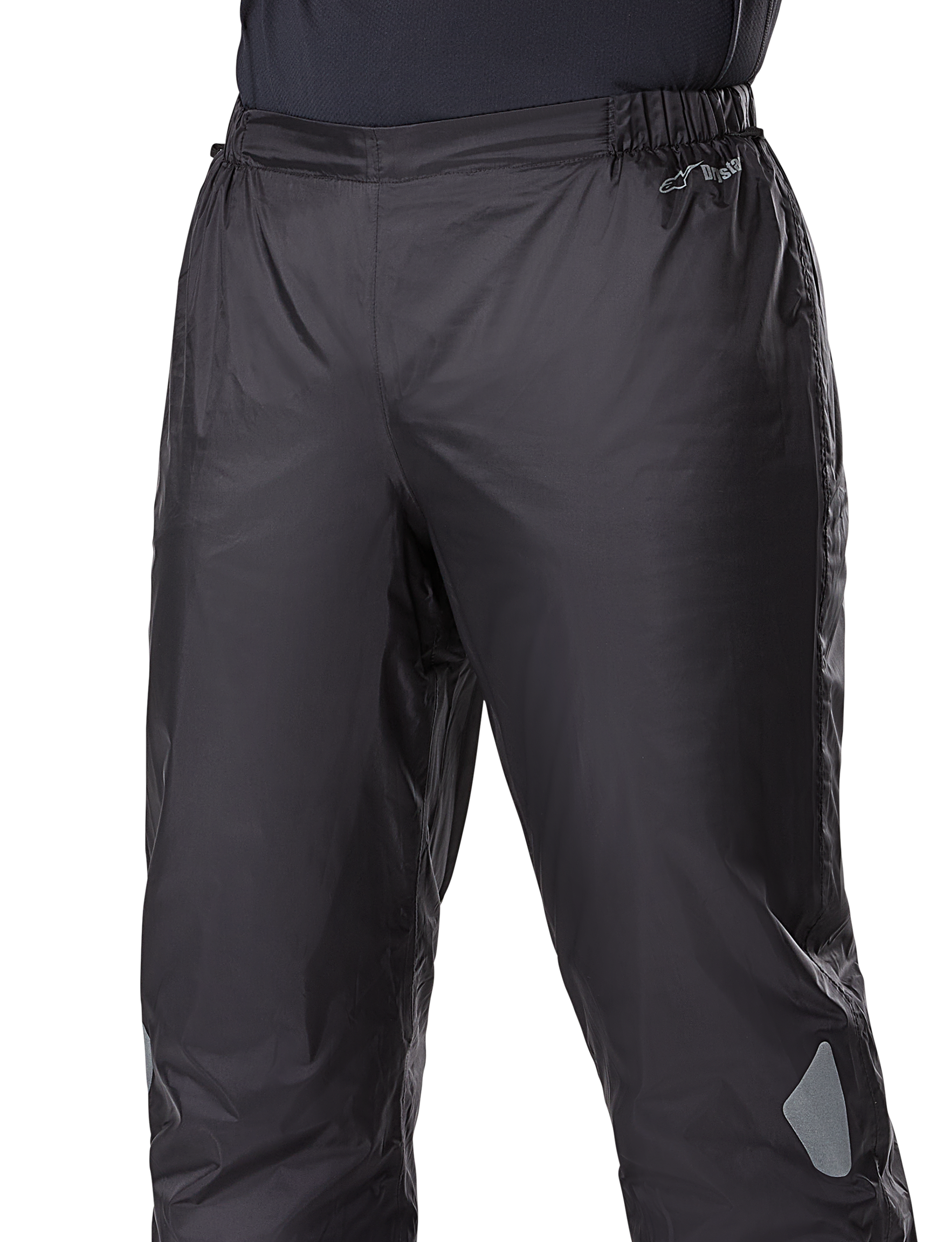 Alpinestars Bogotá Pro Drystar® 3 Seasons bukser, vandtæt Drystar®-foring, sort, letvægts tekstilkonstruktion med elastisk talje, med Drystar-branding og reflekterende detaljer til adventure touring.