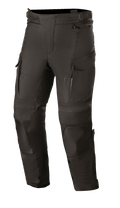 Alpinestars Andes V3 Drystar bukser, motorcykel adventure touring bukser, sort, vandtæt og åndbar tekstilkonstruktion, med cargo-lommer, forstærkede knæområder og ventilationsåbninger med lynlås på lårene til kørsel i alt slags vejr