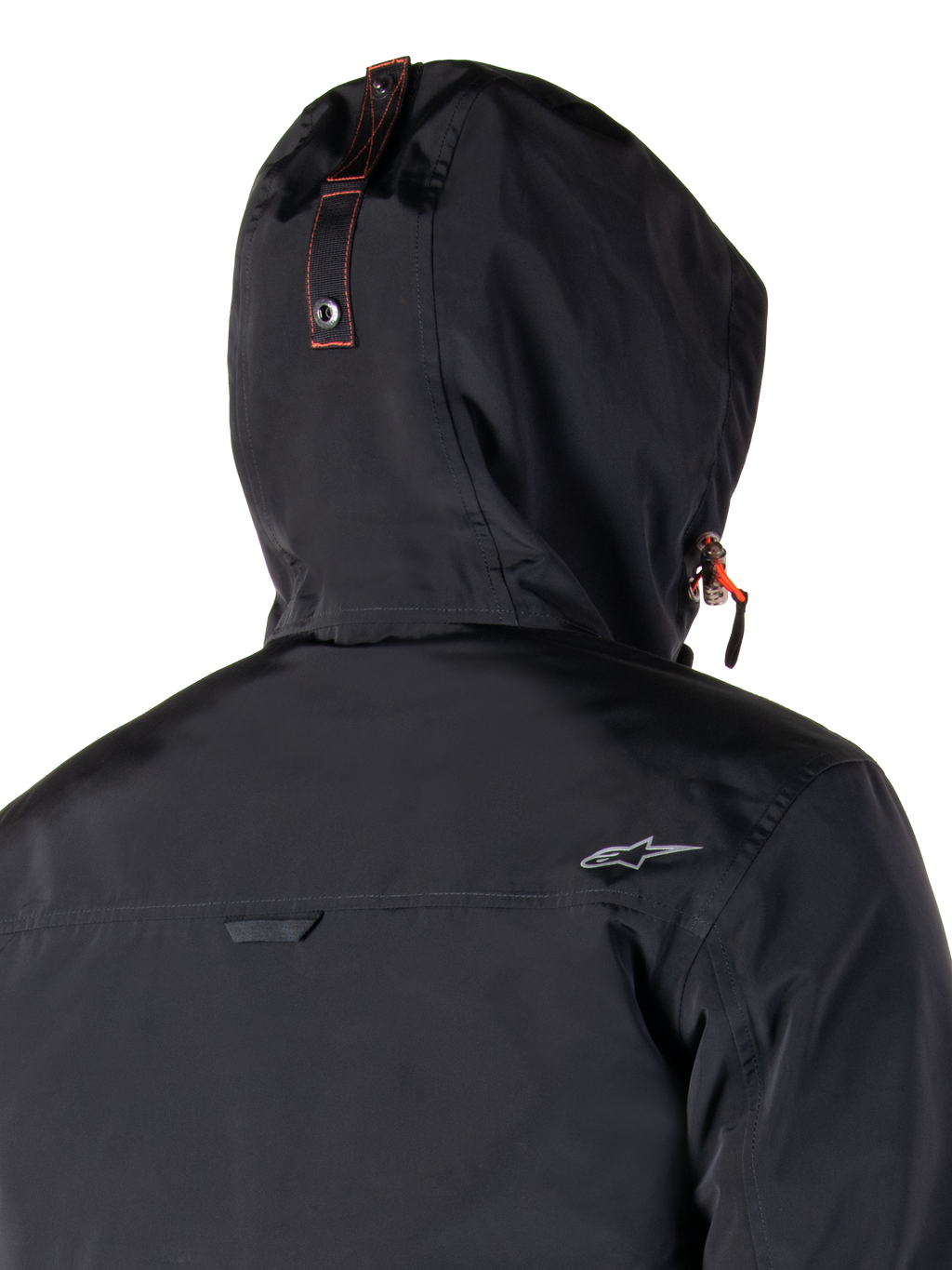 Alpinestars Mootant Vandtæt Parka, motorcykeljakke, Spicy Orange og sort, med et modulært 4-sæsons design med aftagelig hætte, utilitaristisk militærstil og vandtæt tekstilkonstruktion til kørsel i alt slags vejr.