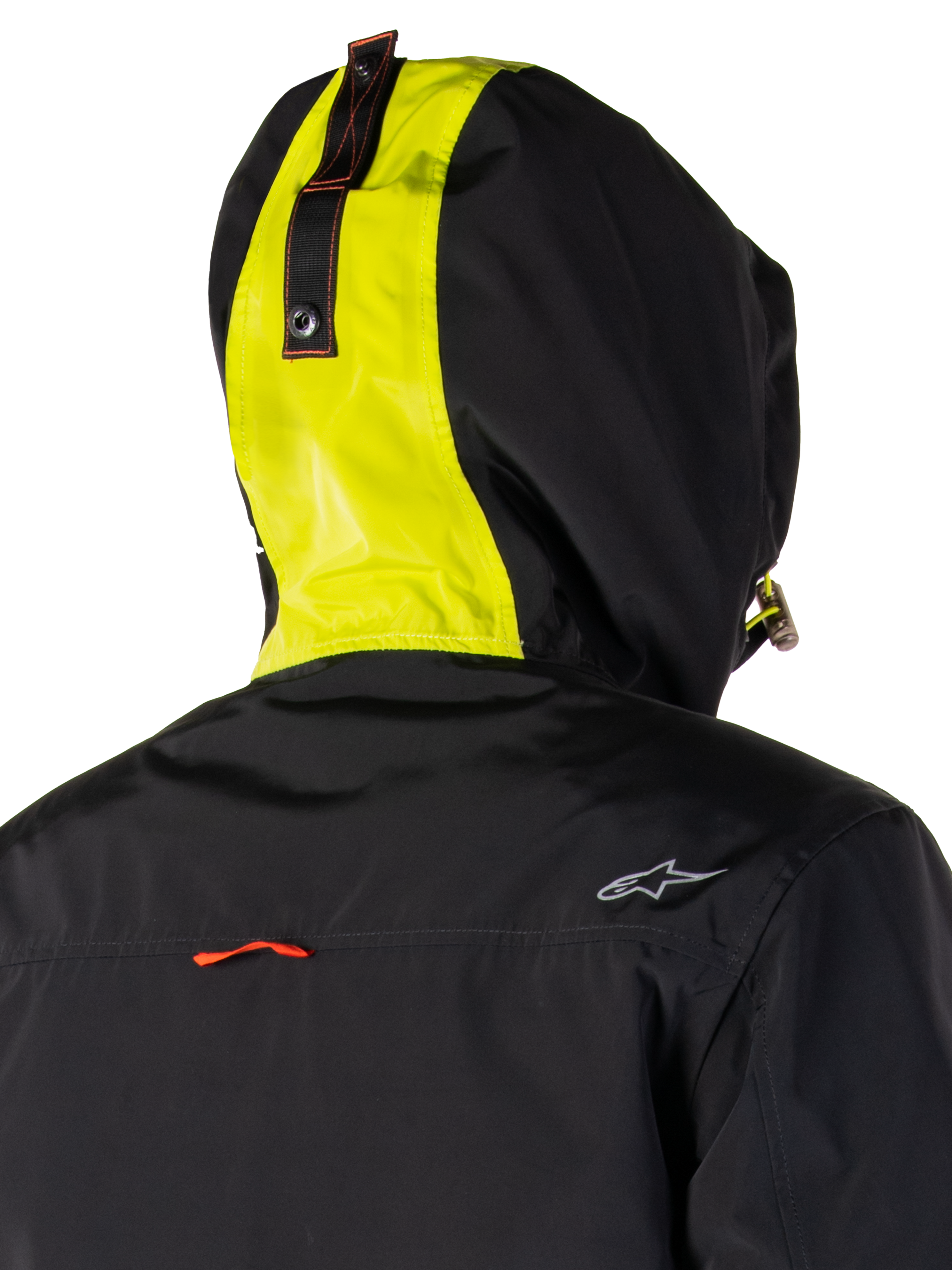 Alpinestars Mootant Waterproof Parka, motorcykeljakke, Lime Punch Black, modulært 3-i-1 design med hætte, utilitaristisk militær stil, tekstilmateriale