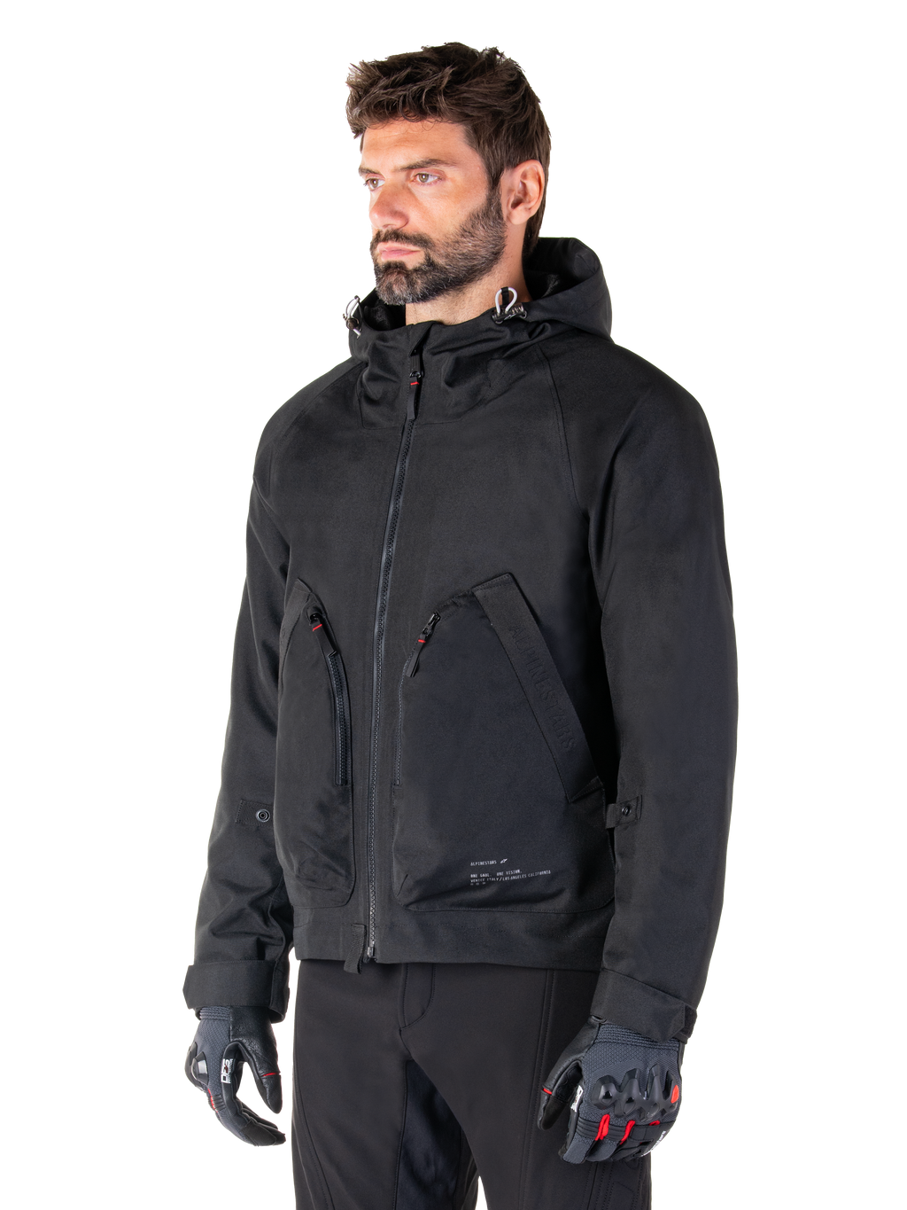 Alpinestars Morush Waterproof Parka, Men's Black Urban Motorcycle Jacket, Textile, CE Certified, Tech-Air Ready.