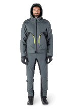 Alpinestars Morush vandtæt parka, urban grå motorcykeljakke, streetwear-inspireret design med store forlommer og stormsikker hætte, urban grå tekstilfinish