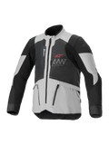 Alpinestars AMT-7 Air Jacket, ventileret motorcykeljakke, sort og hvid, med MATRYX-ventilationspaneler, lynlåslommer og høj krave, sporty design med rødt Alpinestars-logo