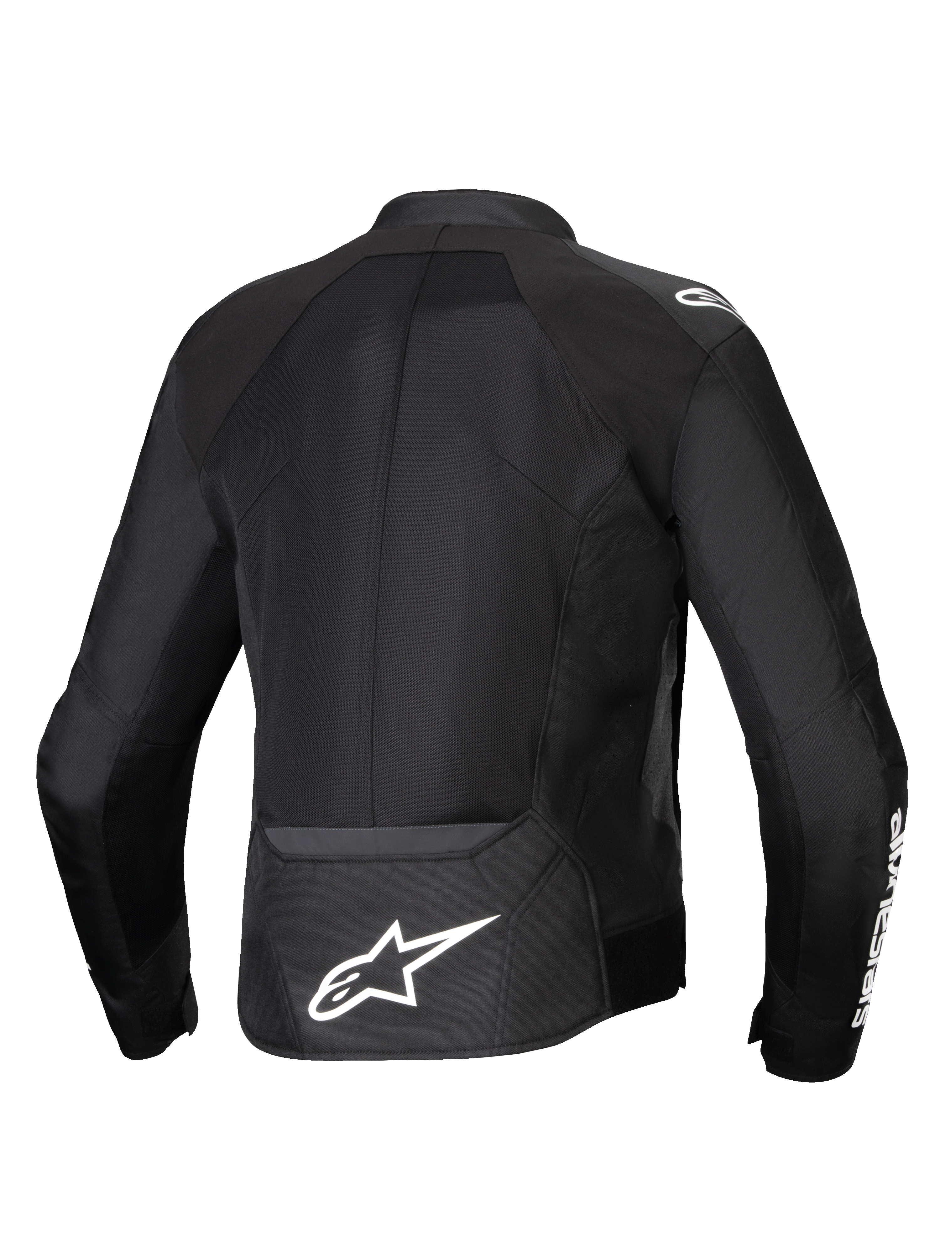 Alpinestars Viper Air V4 Jacket, men's black textile motorcycle jacket with ventilated mesh panels and back Astars logo.