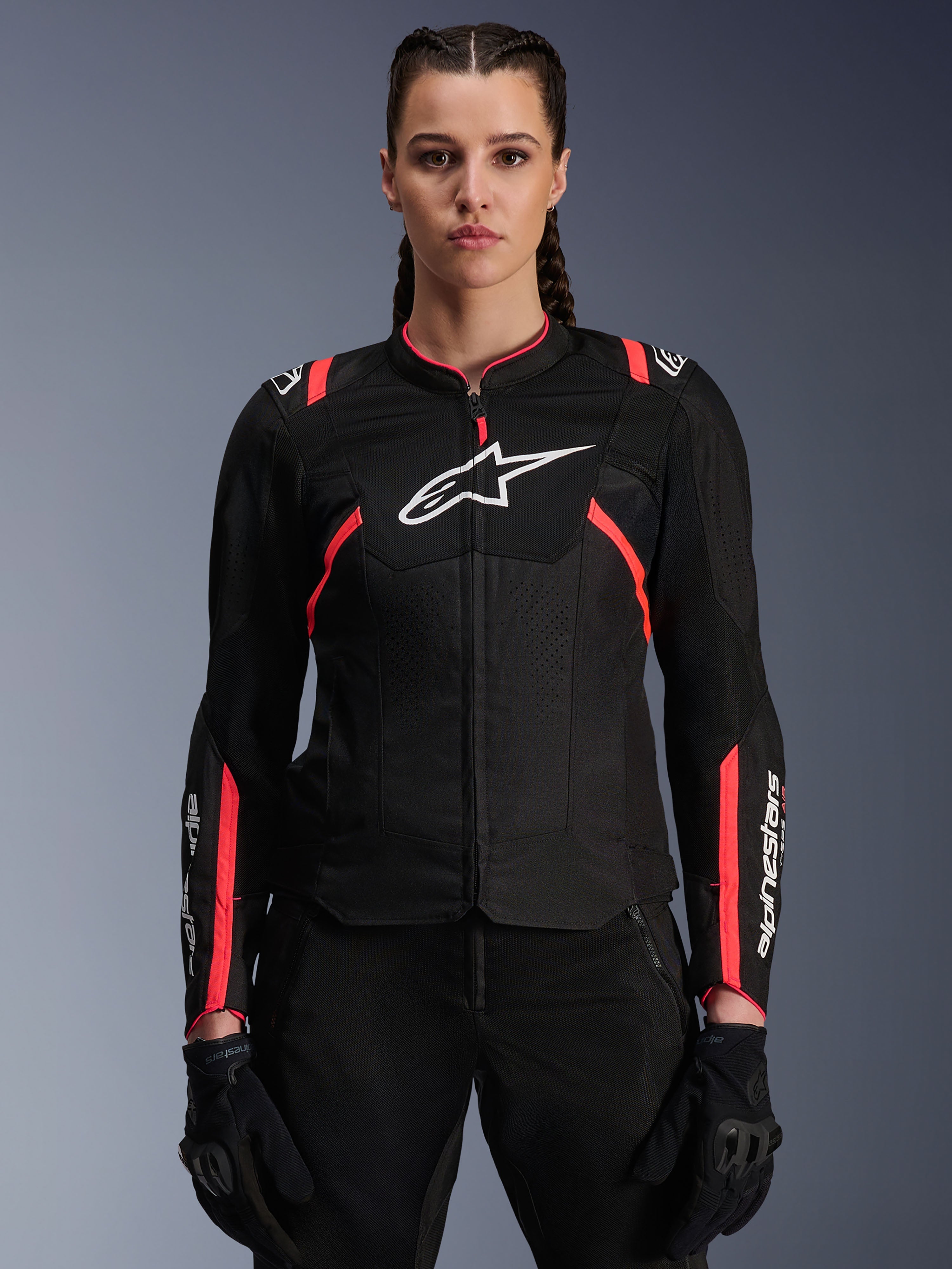 Stella T-SPS Air V2 - Black Motorcycle Jacket | Alpinestars®