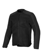 Alpinestars C-1 Air-jakke, sort motorcykeljakke, med store mesh-ventilationspaneler, 450D polyfabric-chassis, subtilt præget branding på skuldrene, rent moderne urbant design til kørsel i varmt vejr