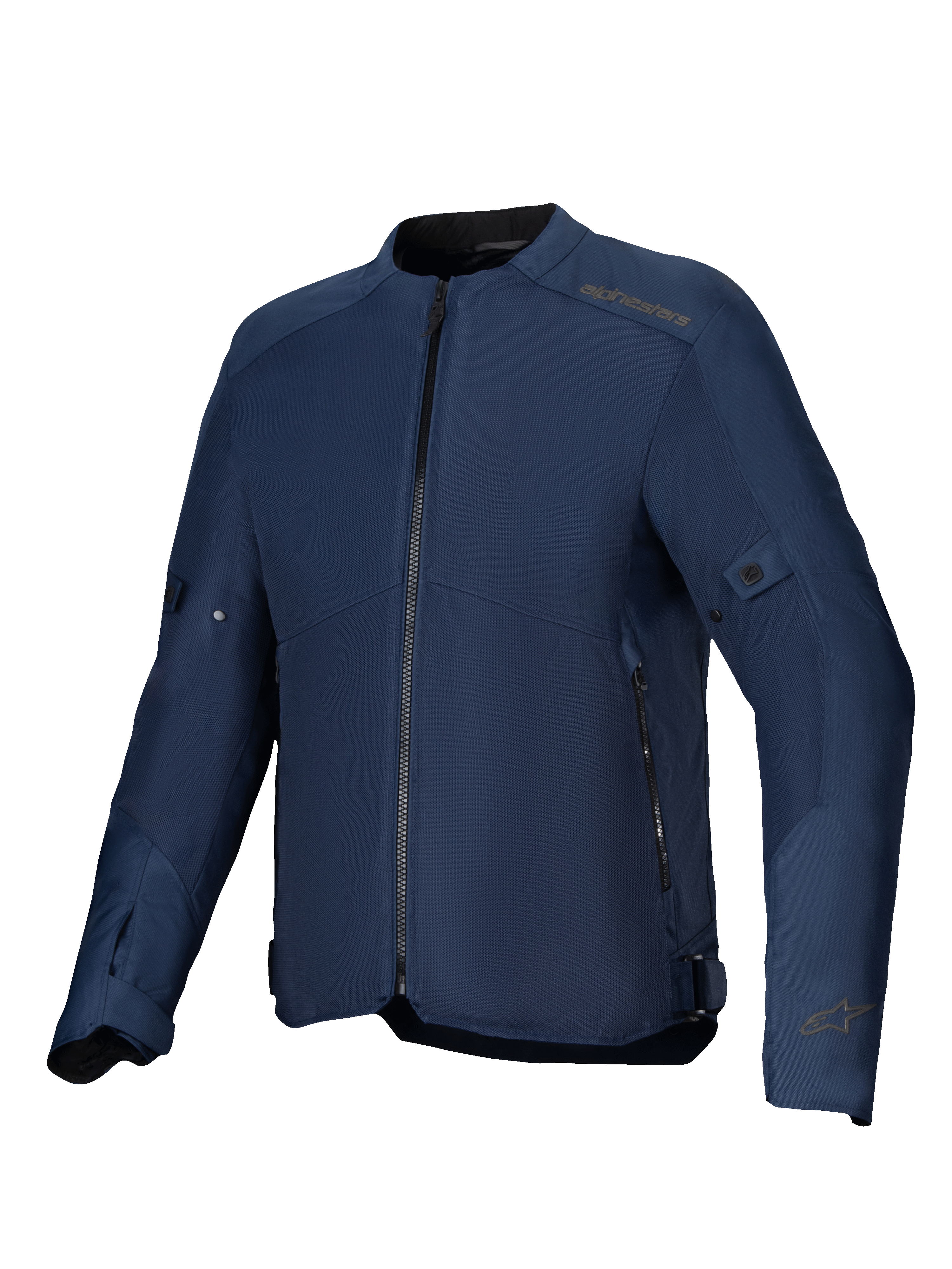 Alpinestars C-1 Air Jakke, blå urban motorcykeljakke med ventilerende tech mesh-paneler, CE-certificeret tekstil.
