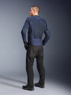 Alpinestars C-1 Air Jakke, blå urban motorcykeljakke til herrer, mesh-paneler og reflekterende detaljer, set bagfra.