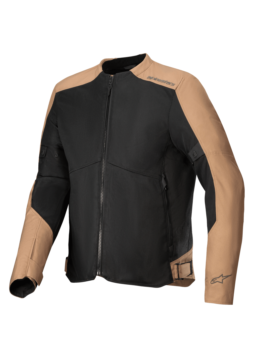 Alpinestars C-1 Air jakke, urban herremotorcykeljakke, sand og sort tekstilmesh med CE-certificeret beskyttelse.