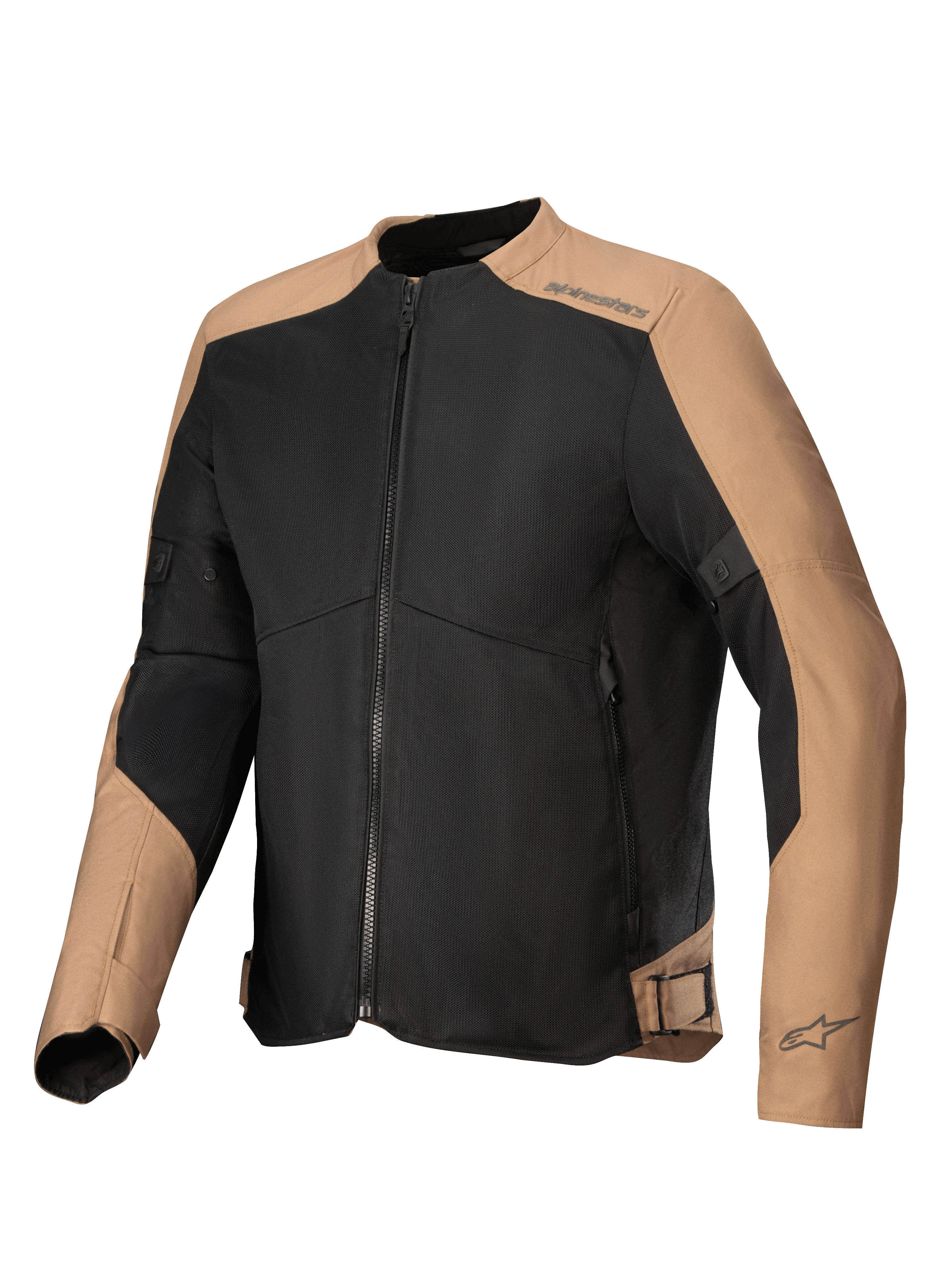 Alpinestars C-1 Air jakke, urban herremotorcykeljakke, sand og sort tekstilmesh med CE-certificeret beskyttelse.