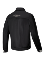 Alpinestars Ignite Air Jacket, urban motorcycle riding jacket, Men's, Black, rear view showing breathable mesh body construction and club-inspired graphics
