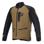 Alpinestars Venture XT jakke, motorcykeljakke til adventure og touring, camel og sort, med bryst- og håndlommer med lynlås, ventilationslynlåse på ærmerne, justerbare stropper på armene og orange Astars-branding