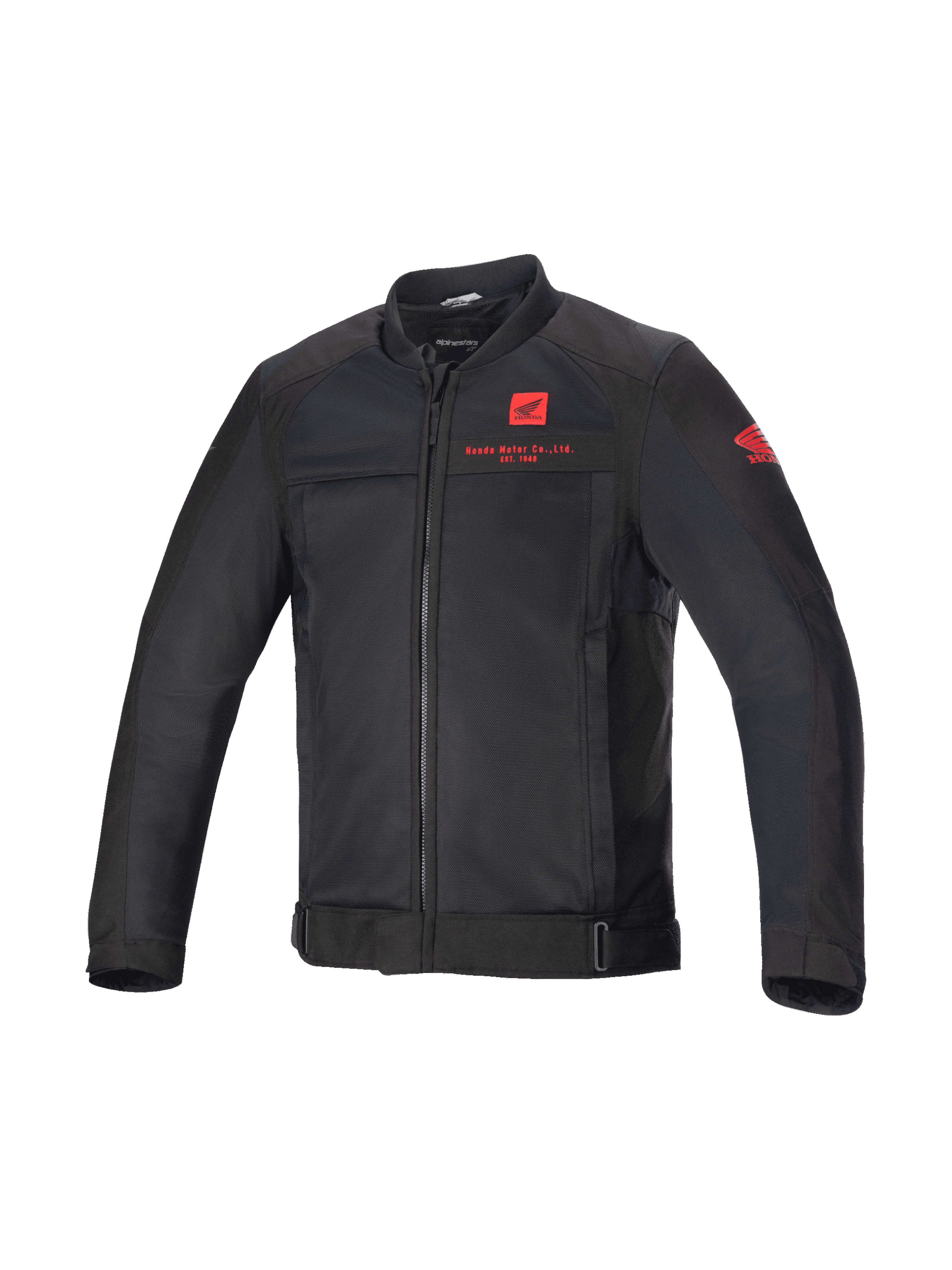 Alpinestars Honda Luc V2 Air Jakke, urban motorcykeljakke til herrer, sort og rød, ventileret mesh-materiale.