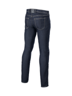 Alpinestars Cult-8 Stretch Jeans Bukser, herre-motorcykeljeans i mørkeblå, set bagfra med afslappet lige pasform