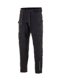 Alpinestars Juggernaut vandtætte bukser, sorte herre-motorcykelbukser til urban kørsel, vandtæt softshell-konstruktion med Nucleon Flex Plus knæbeskyttelse og cargolommer