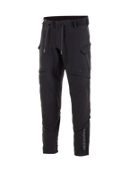 Alpinestars Juggernaut vandtætte bukser, sorte herre-motorcykelbukser til urban kørsel, vandtæt softshell-konstruktion med Nucleon Flex Plus knæbeskyttelse og cargolommer