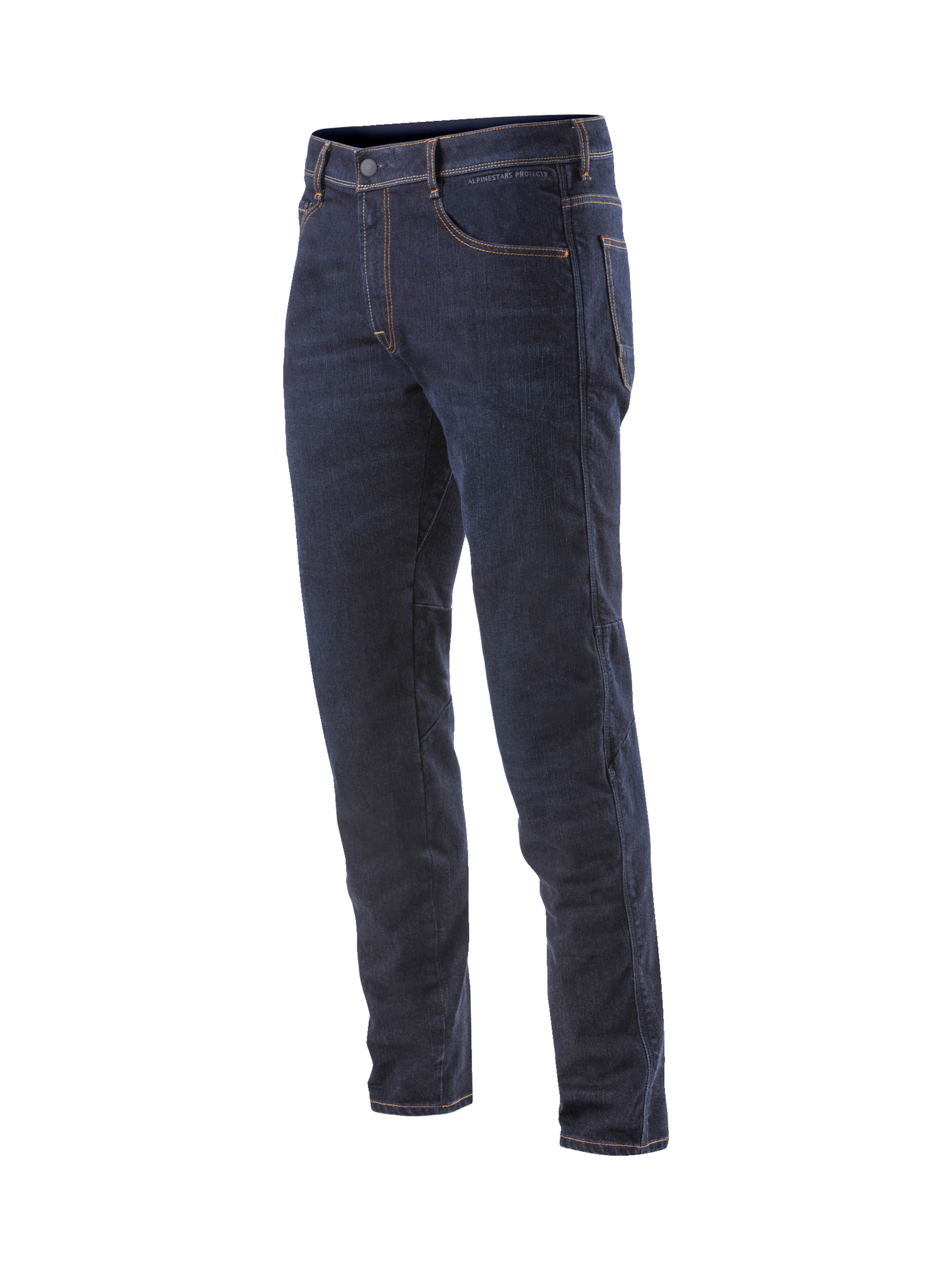 Alpinestars Radium Jeans Bukser til mænd, mørkeblå motorcykeljeans i Cordura denim med Bio-Flex beskyttelse og regular fit.