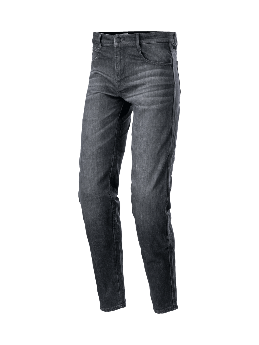 Alpinestars Sektor Regular Fit Jeans Bukser, motorcykeljeans til herrer, sort vasket denim, CE-certificeret med Nucleon Plus knæbeskyttelse