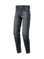 Alpinestars Sektor Regular Fit Jeans Bukser, motorcykeljeans til herrer, sort vasket denim, CE-certificeret med Nucleon Plus knæbeskyttelse