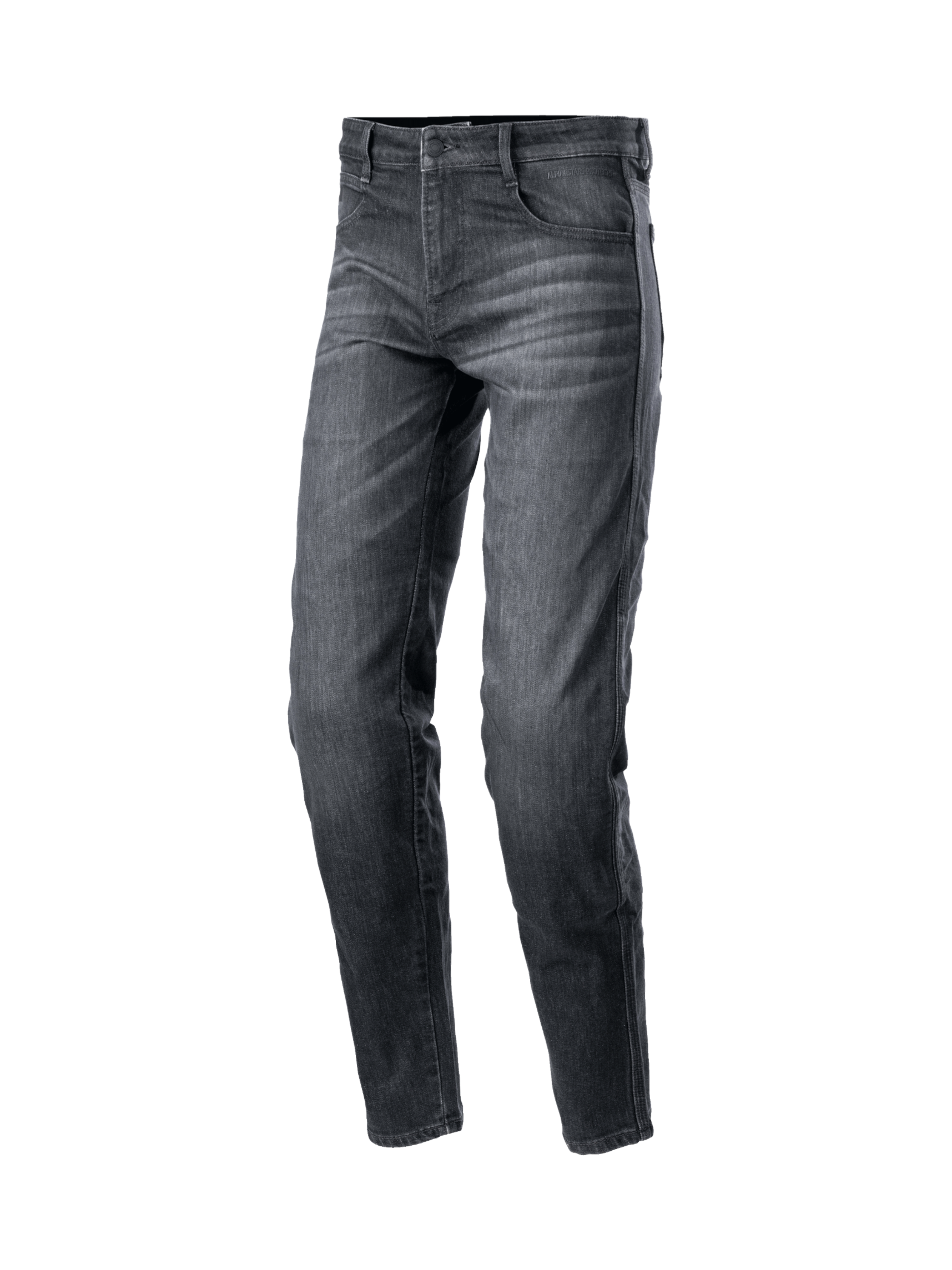 Alpinestars Sektor Regular Fit Jeans Bukser, motorcykeljeans til herrer, sort vasket denim, CE-certificeret med Nucleon Plus knæbeskyttelse