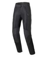Alpinestars Stella C-1 Air bukser, urban motorcykelbukser til damer, sort, med store mesh-ventilationspaneler på forsiden, holdbar polyfabric-konstruktion og ergonomisk knædesign med integreret beskyttelse.