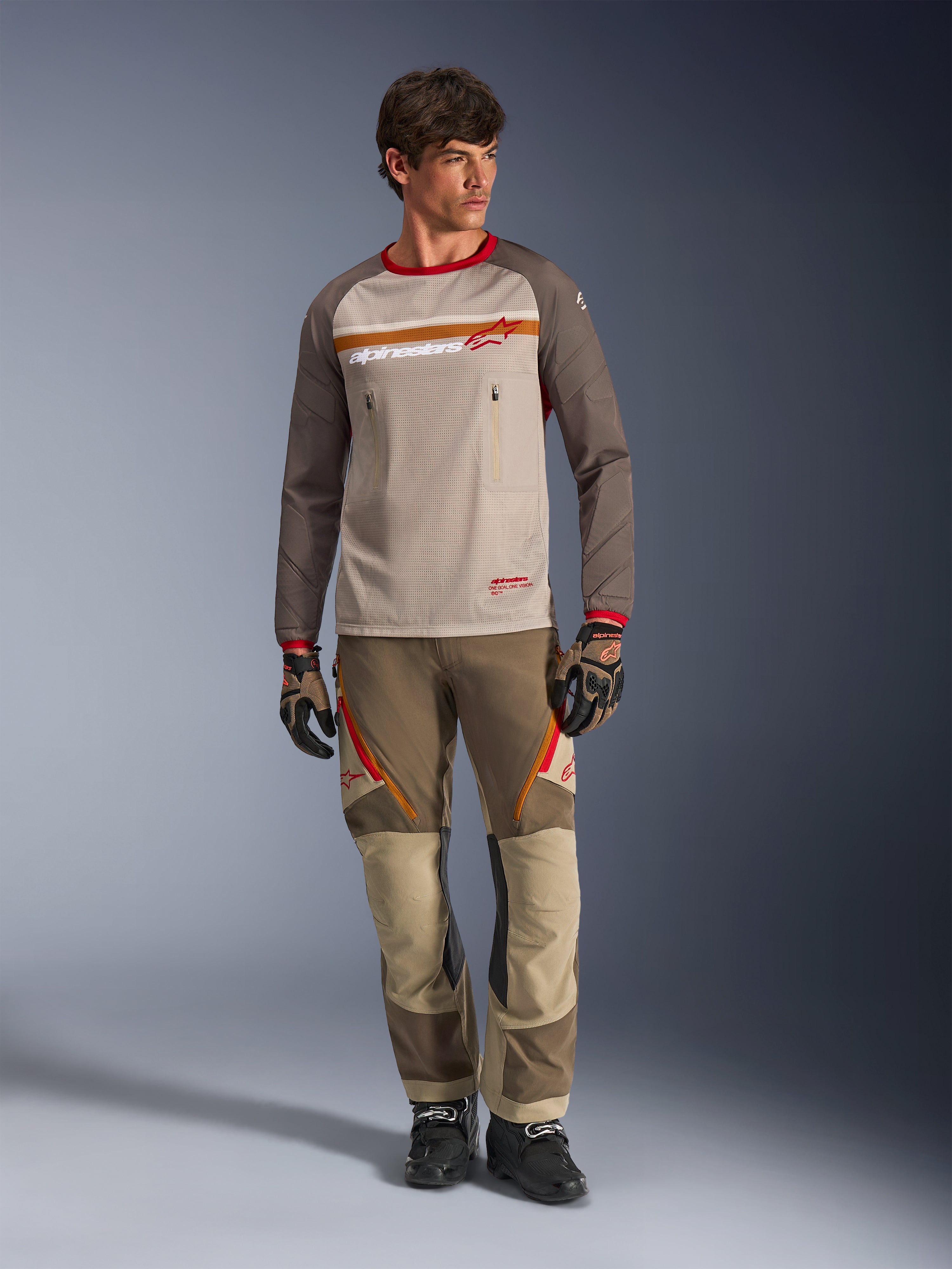 Maxdura Dual - Orange Motorcycle Jersey | Alpinestars®