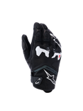 Alpinestars SP-R Tech handsker, motorcykelracinghandsker, sort med hvide og røde detaljer, forstærket knobeskyttelse, tekstureret overflade med polstrede fingre, velcro-håndledsrem, moderne sportsligt design